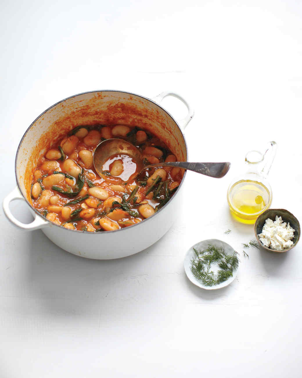 Gigante Beans with Feta and Bitter Greens Recipe | Martha Stewart