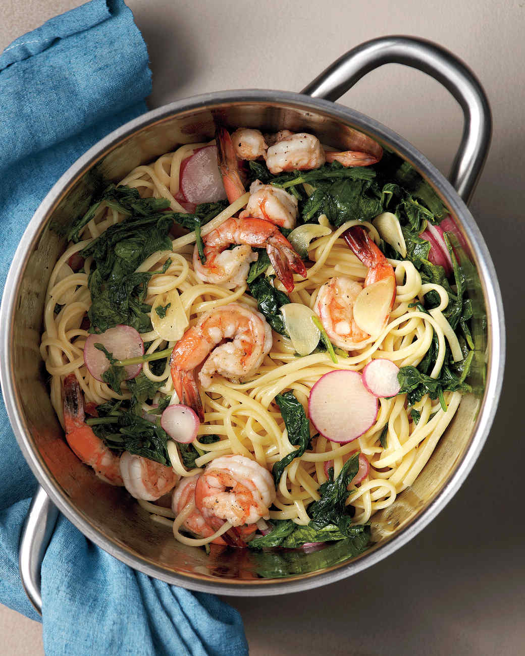 Buttery Shrimp and Radish Pasta Recipe | Martha Stewart