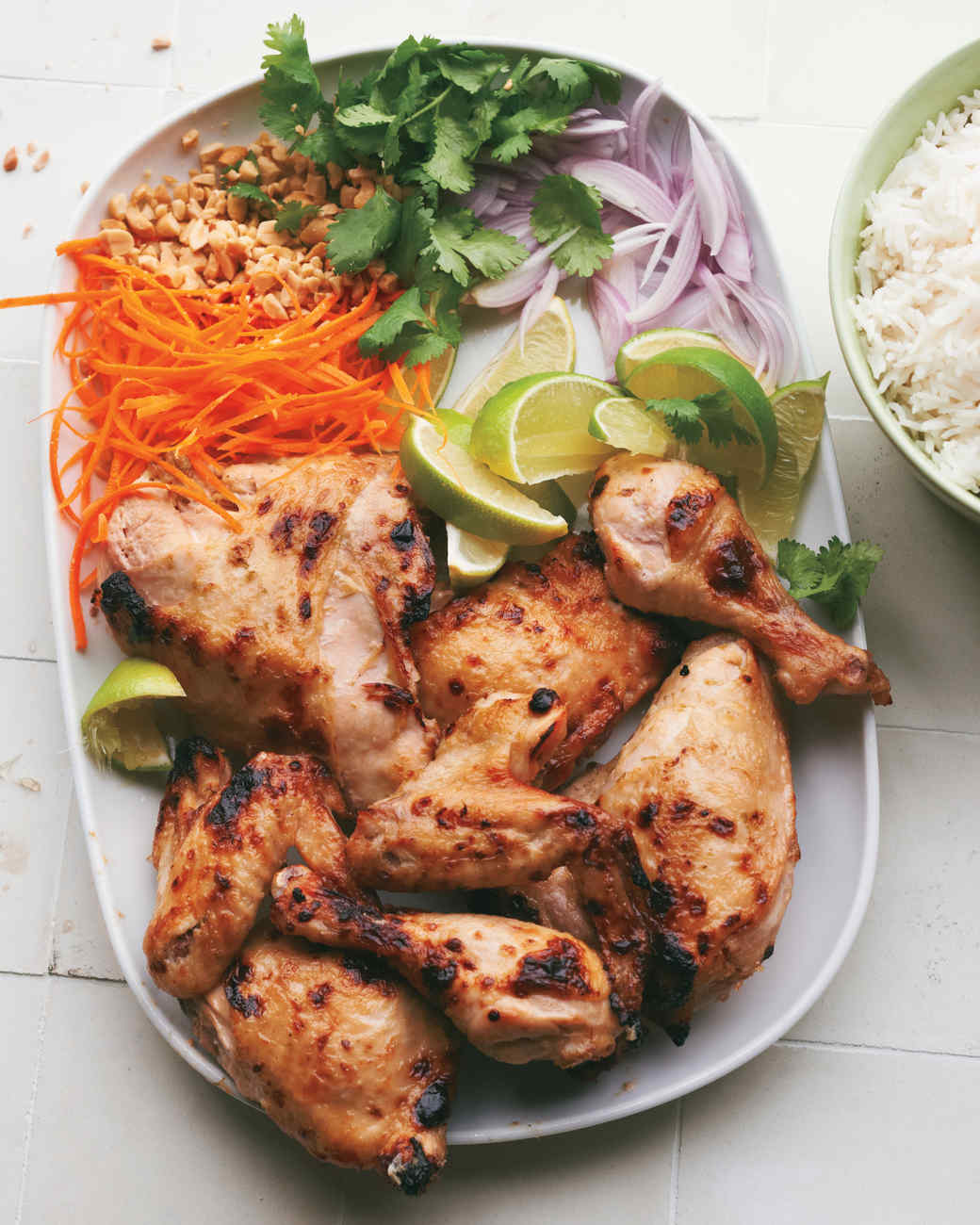 CoconutLime Chicken with Thai Garnishes Recipe & Video Martha Stewart