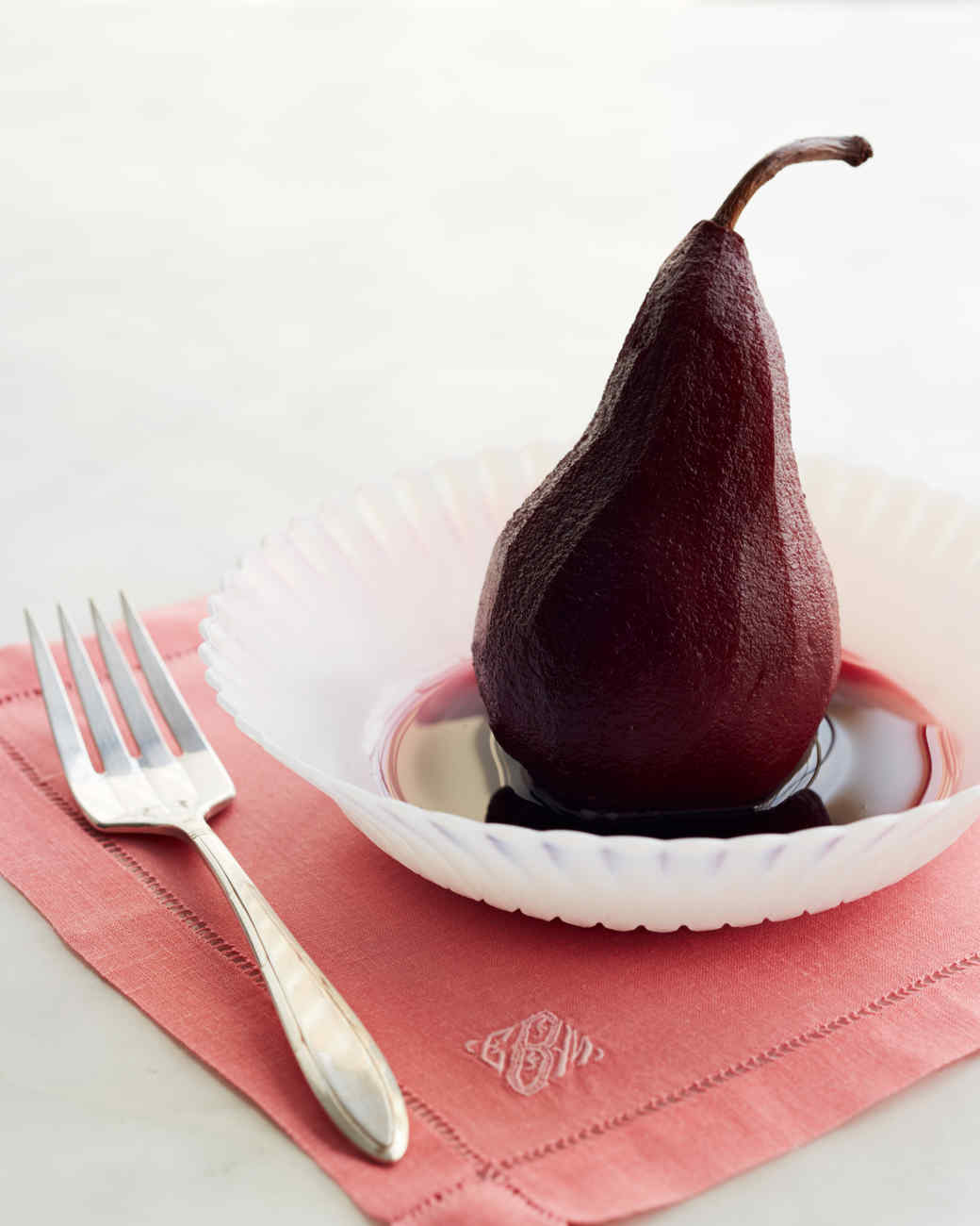 Red Wine Poached Pears