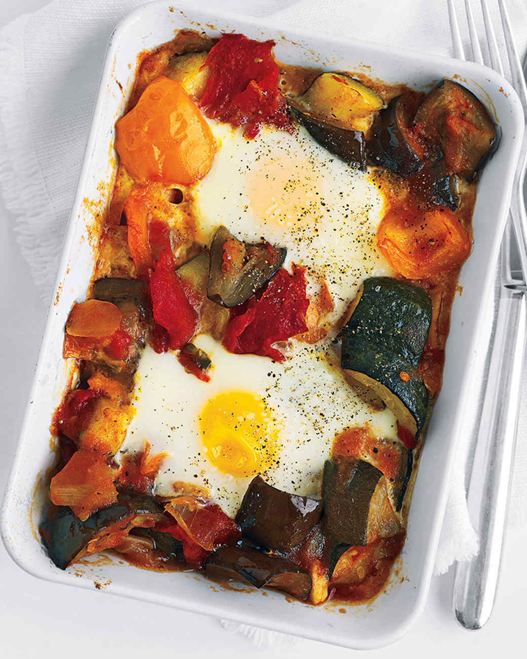 Ratatouille and Baked Eggs