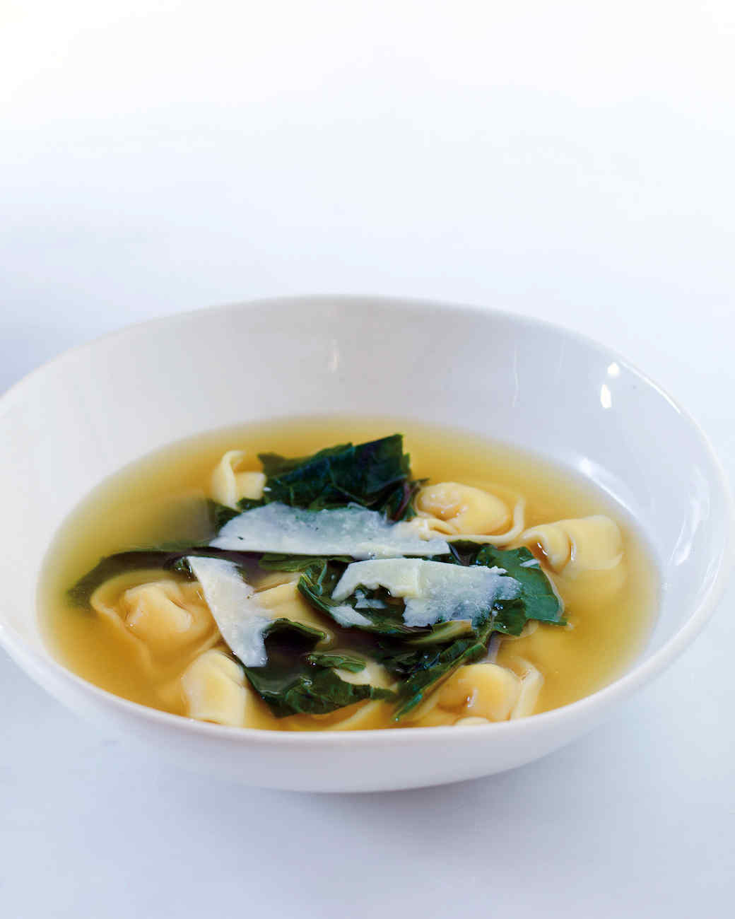 Tortellini In Broth with Swiss Chard and Pecorino Recipe Martha Stewart