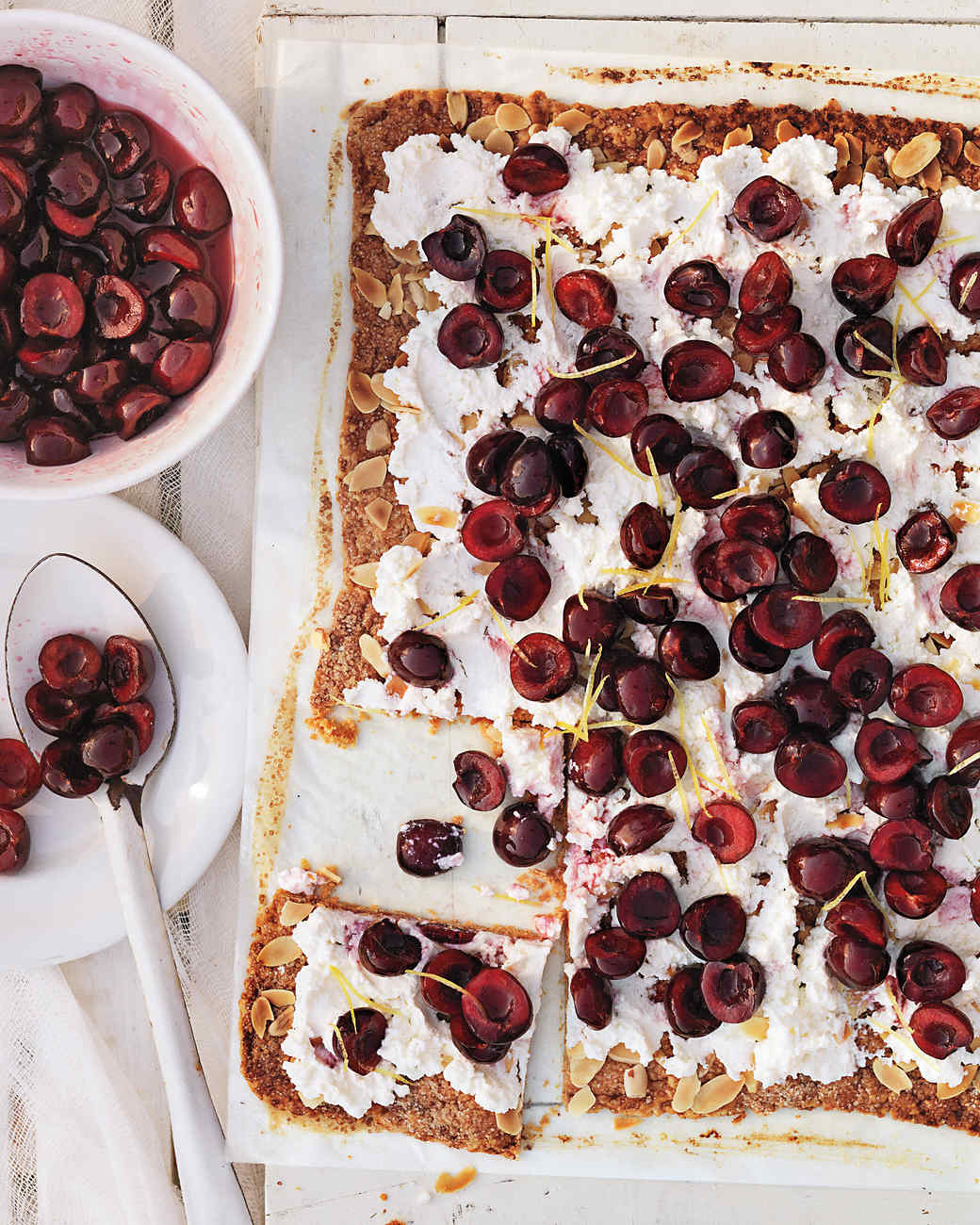 Rustic Cherry Tart with Ricotta and Almonds Recipe | Martha Stewart
