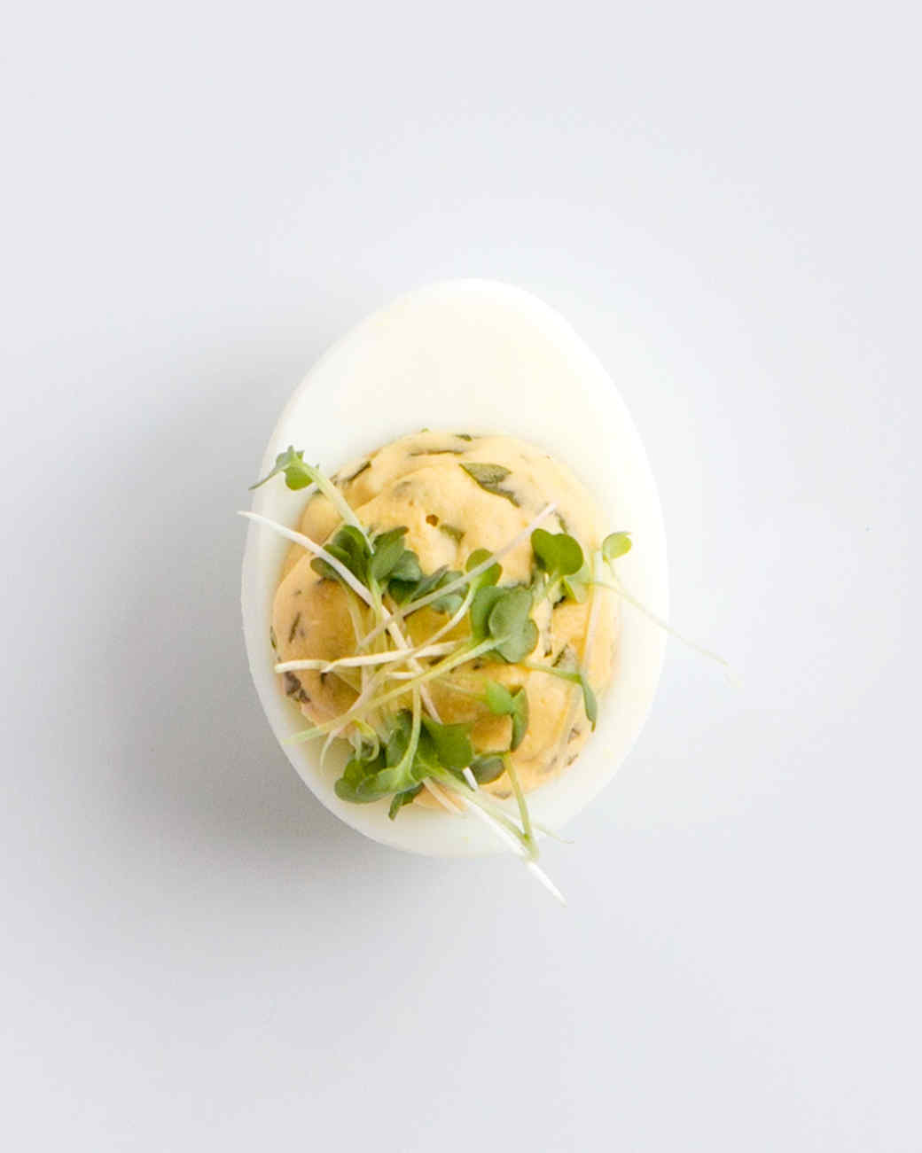 WatercressHorseradish Deviled Eggs Recipe Martha Stewart