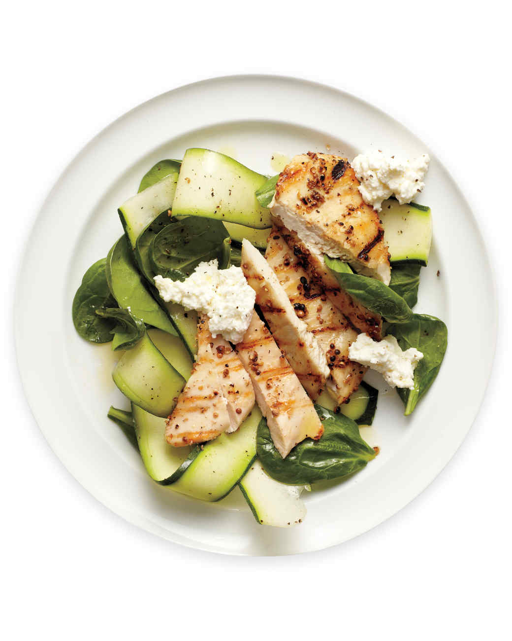 Coriander Cutlets with ZucchiniSpinach Salad Recipe Martha Stewart