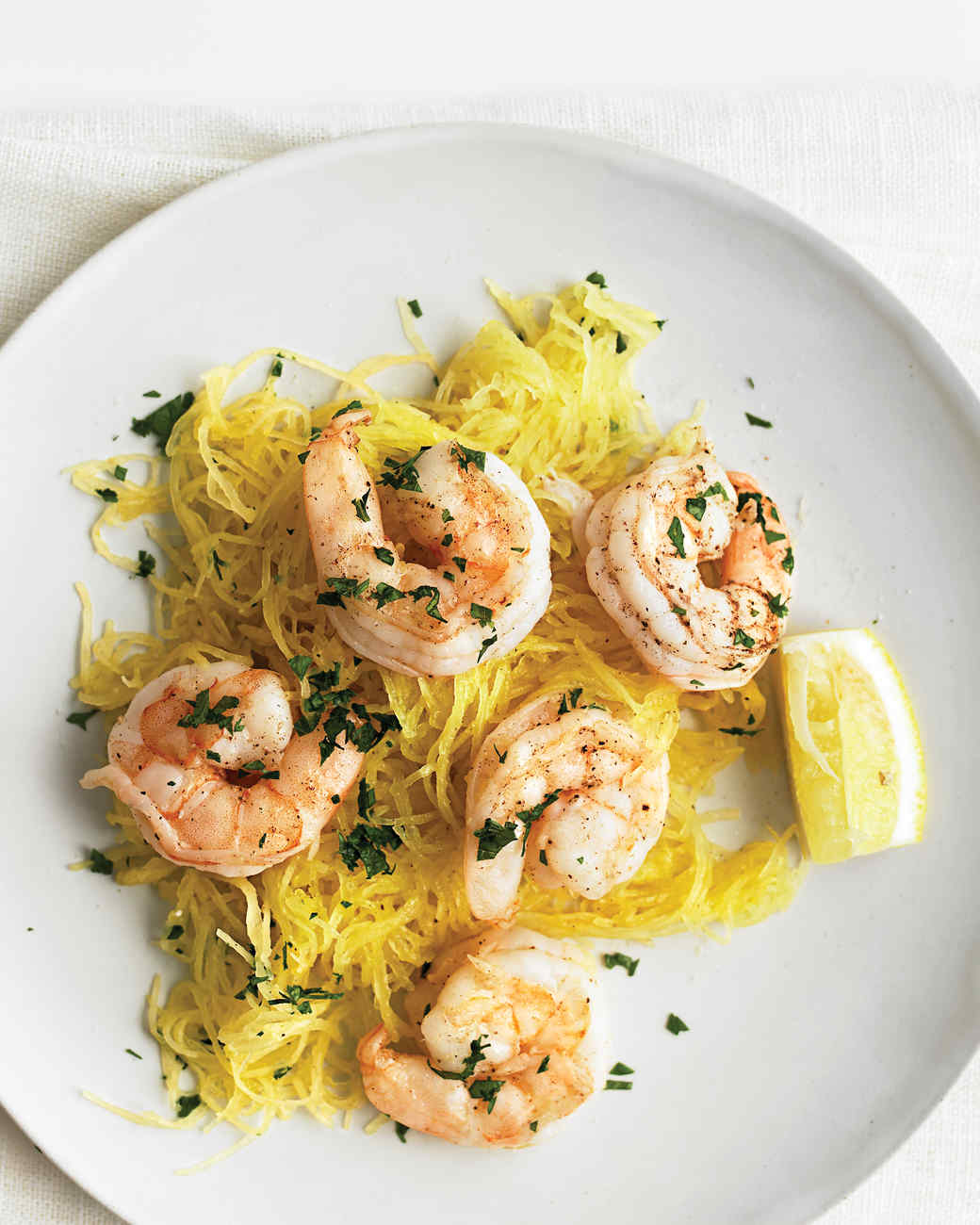 Roasted Shrimp with Spaghetti Squash Recipe | Martha Stewart