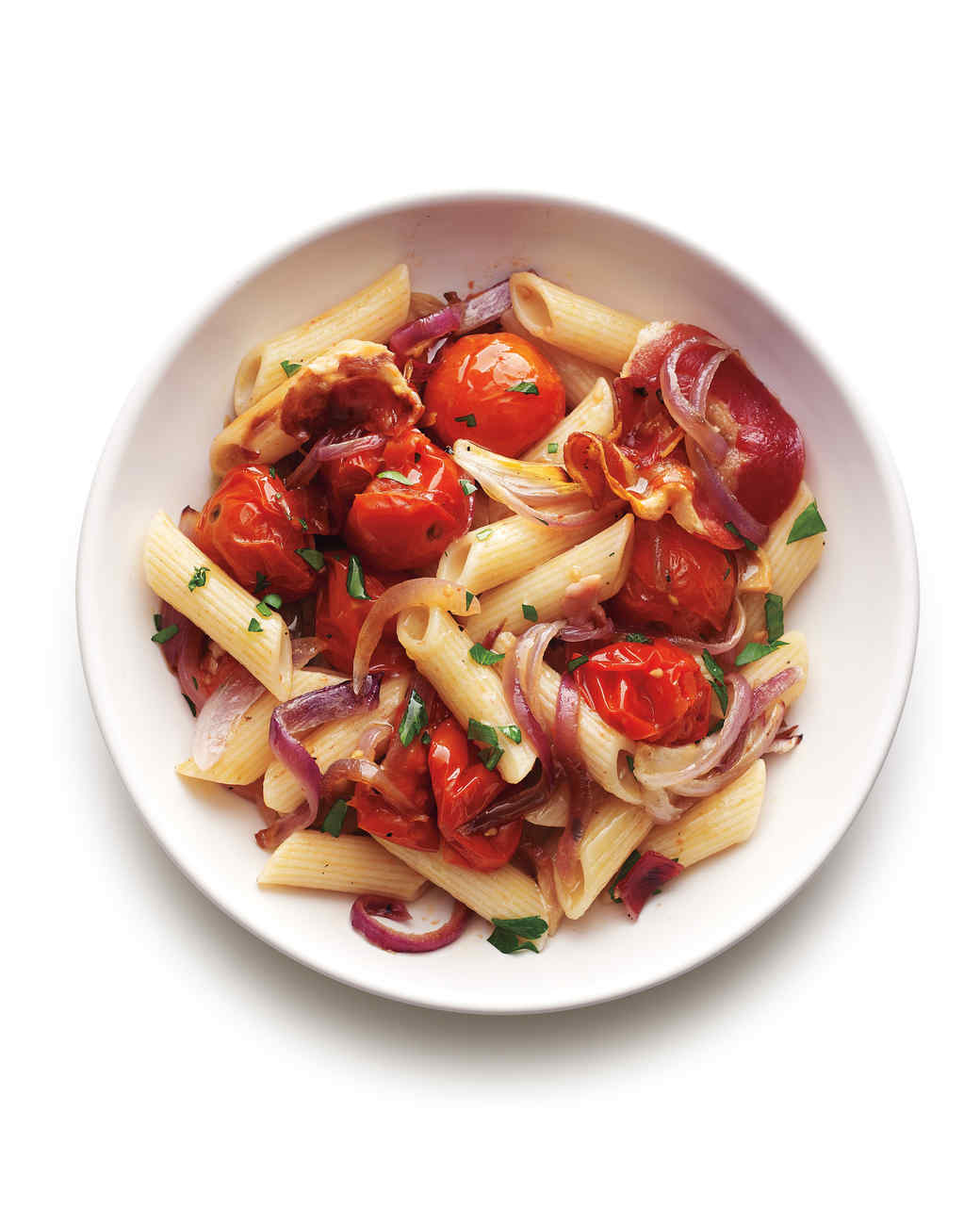 Tomato, Red Onion, and Pancetta Penne