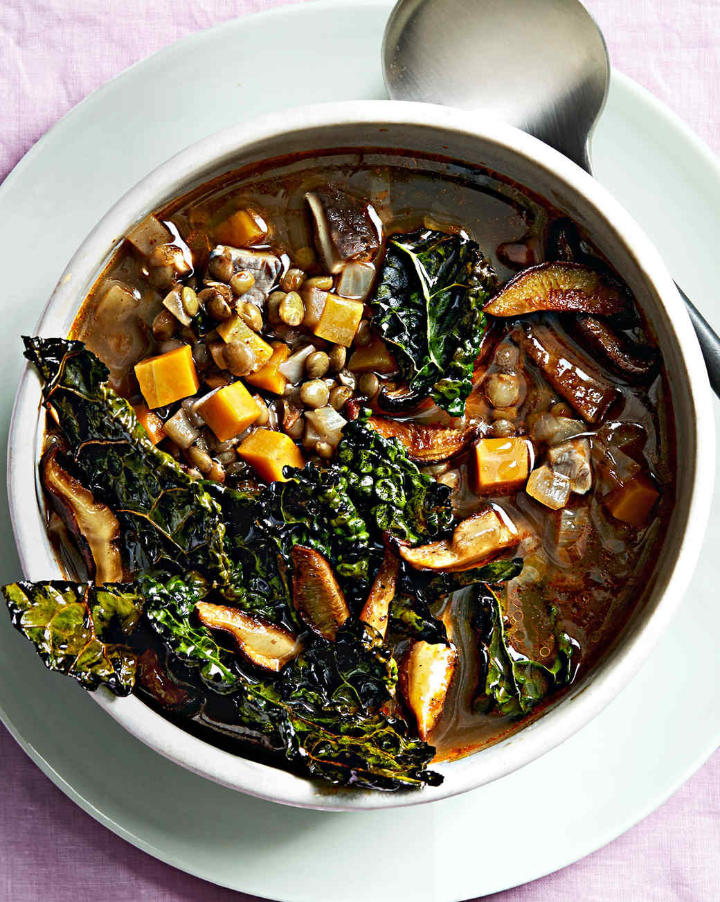 Lentil Soup with Crispy Kale