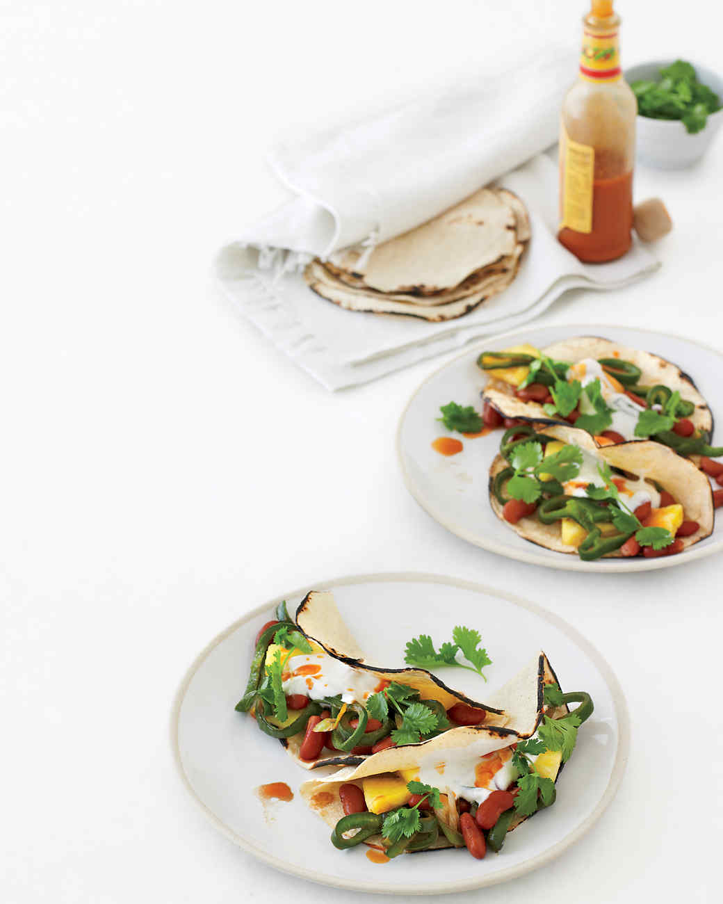 Pepper, Pineapple, and Bean Breakfast Tacos Recipe Martha Stewart