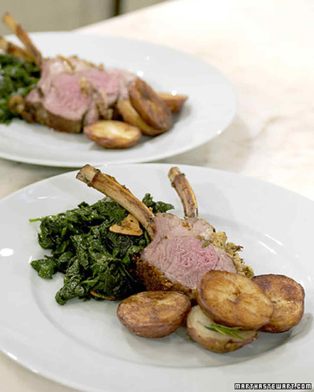 Rack of Lamb with Herb Crust Recipe | Martha Stewart