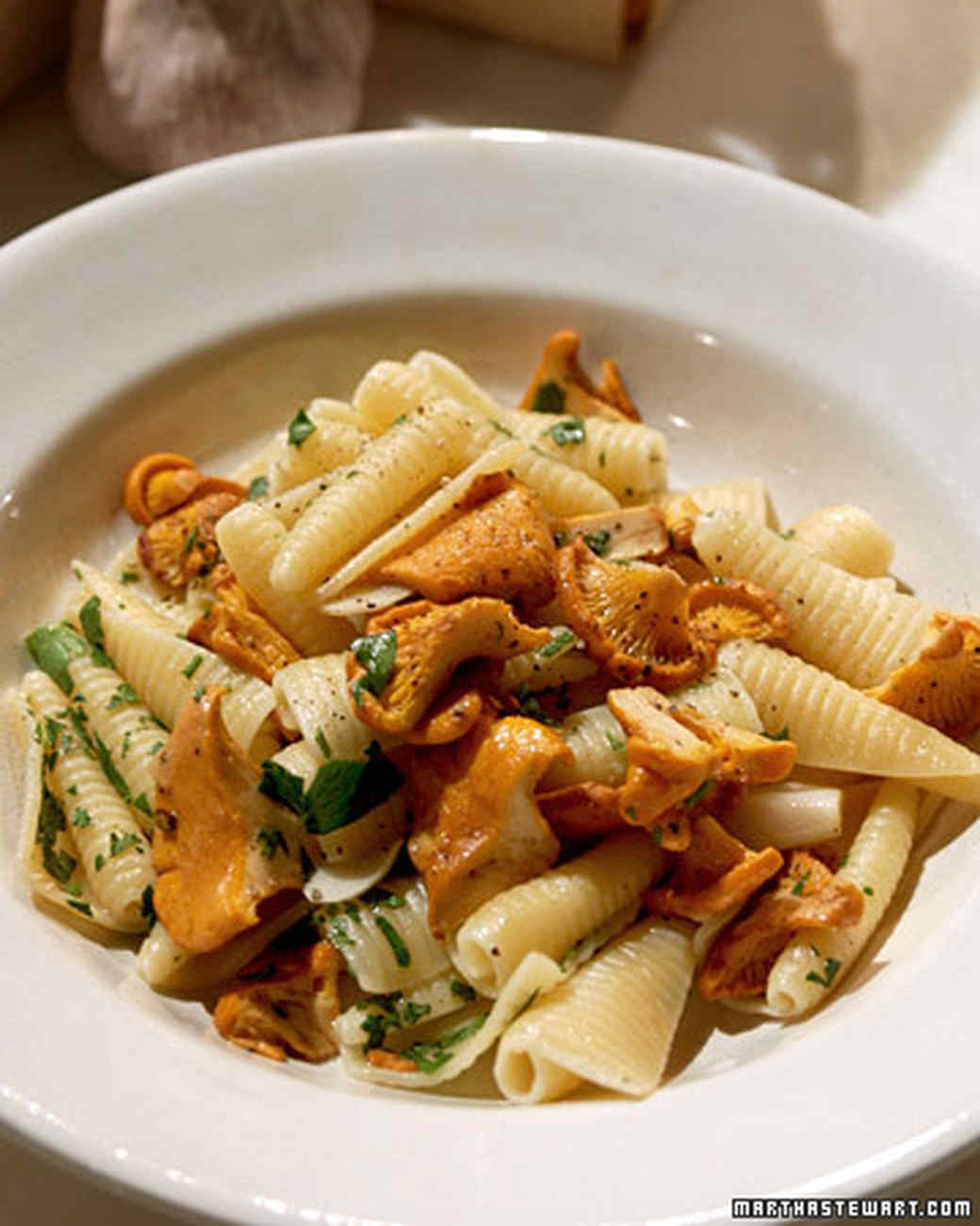 Pasta with Chanterelle Mushrooms Recipe | Martha Stewart