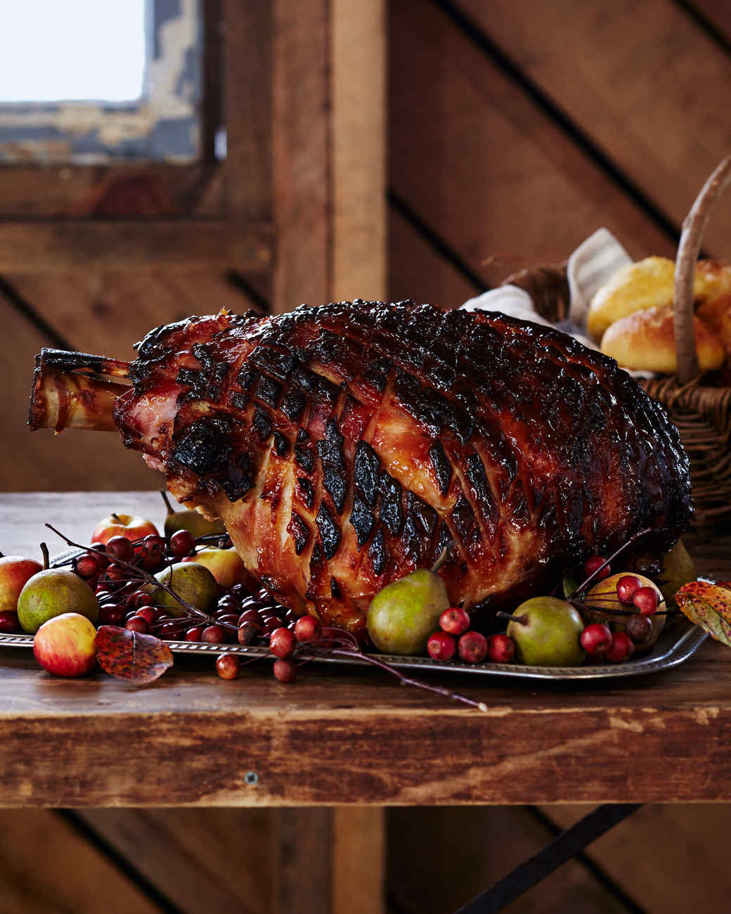 Virginia Ham with HoneyMustard Glaze Recipe Martha Stewart