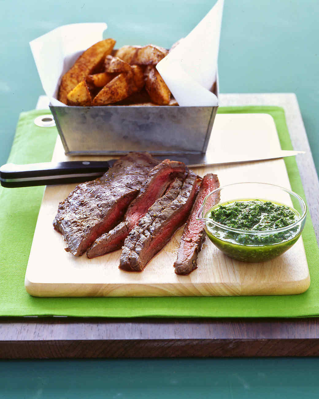 Flank Steak with ParsleyGarlic Sauce