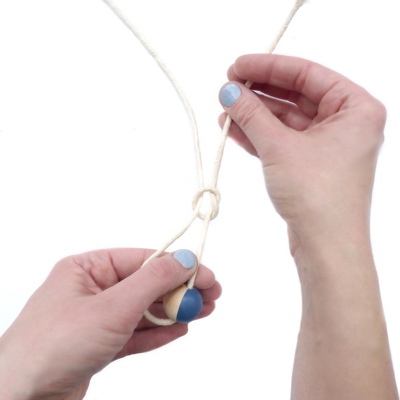DIY Painted Bead Bracelet Slip Knot