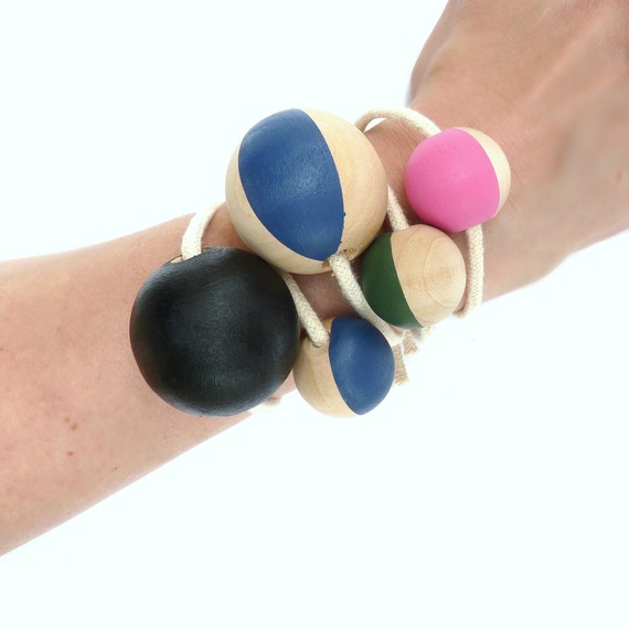 DIY Painted Bead Bracelets Layered