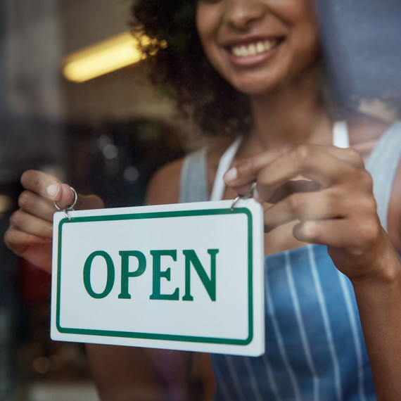 open sign