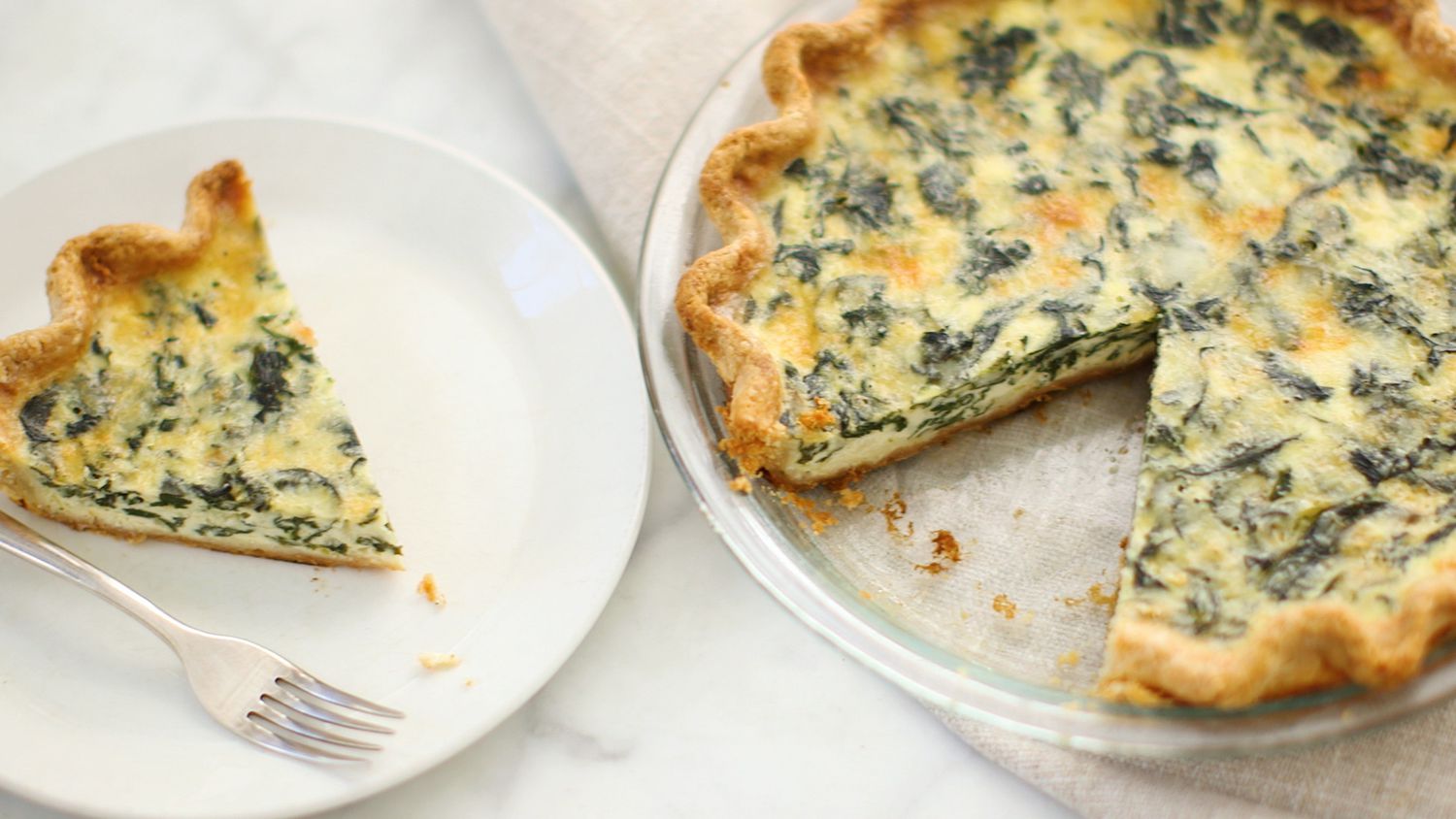 Spinach and Gruyere Quiches. total. 