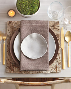 Bark Table Setting | Martha Stewart Bark Table Setting | Martha Stewart