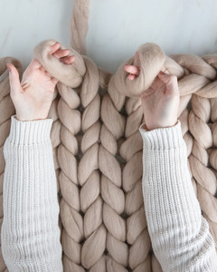 arm knitting blanket for beginners