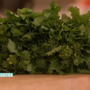 Mario Batali's Broccoli Rabe with Mozzarella Crema