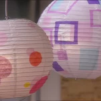 Decorated Paper Lanterns With Paint Martha Stewart