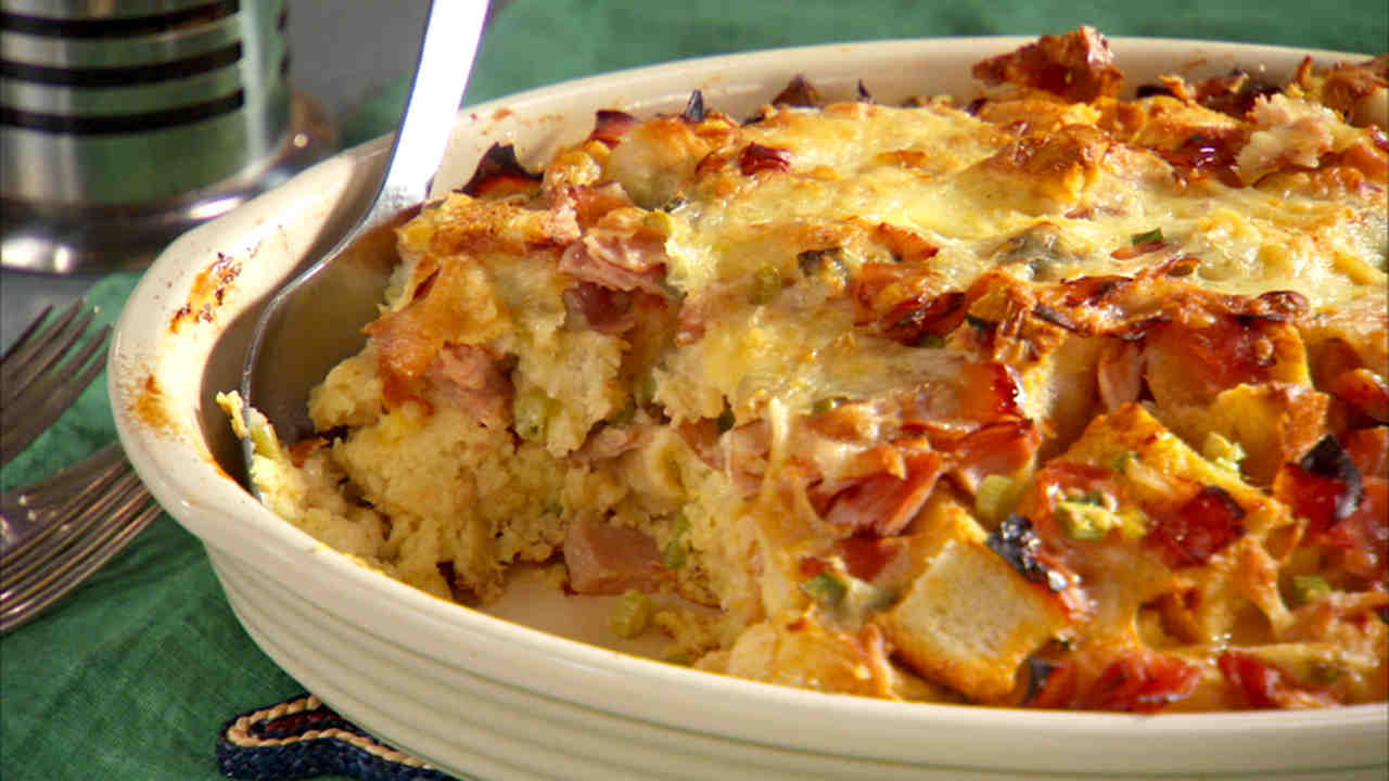 Ham And Cheese Strata Recipe Video Martha