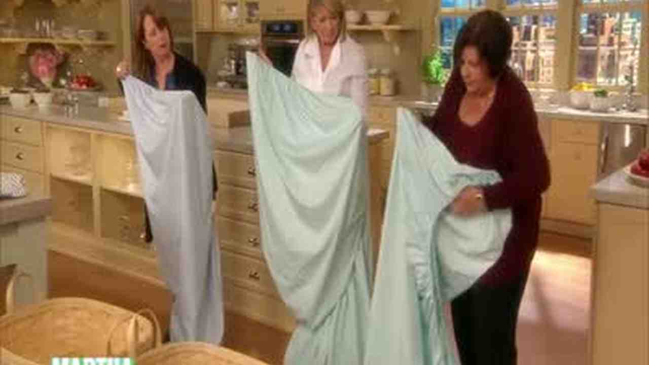 video how to fold a fitted sheet martha stewart martha stewart folding fitted sheets video