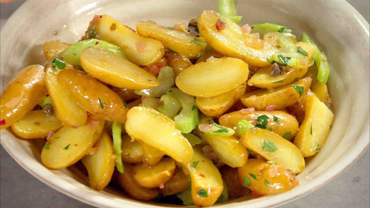 Warm Fingerling Potato Salad Recipe Video Warm Fingerling Potato Salad Recipe Video