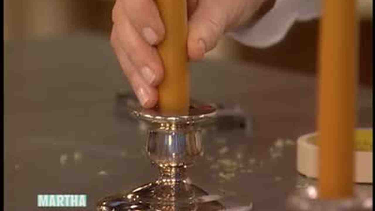 Video Fitting Candles Into Candlesticks Martha Stewart