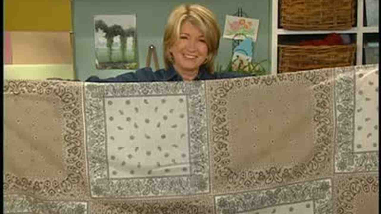 How To Make A Tablecloth With Bandanas Martha Stewart