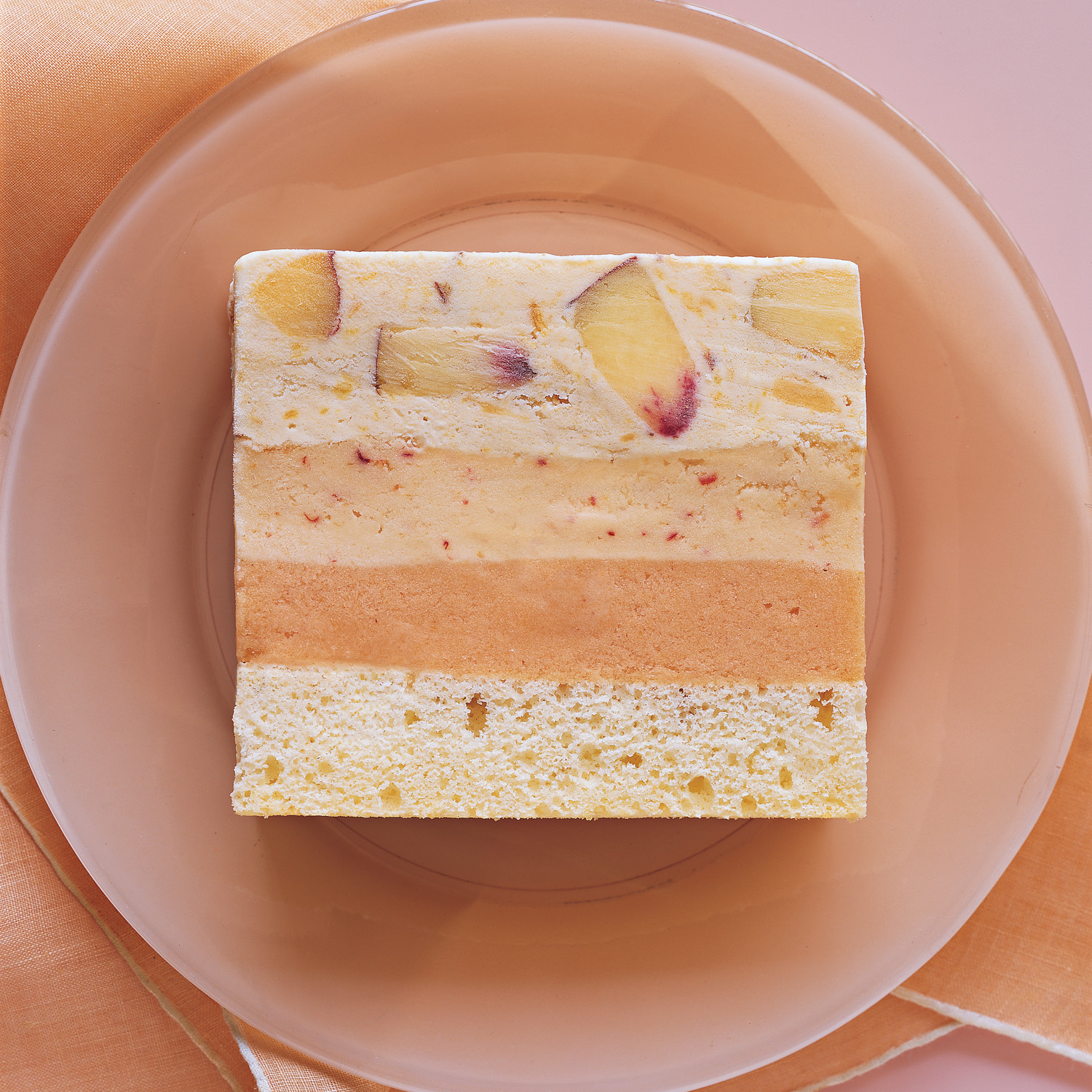 PeachesandCream Ice Cream Cake