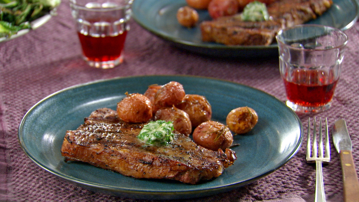 Grilled Strip Steak with Herb Butter Recipe Martha Stewart