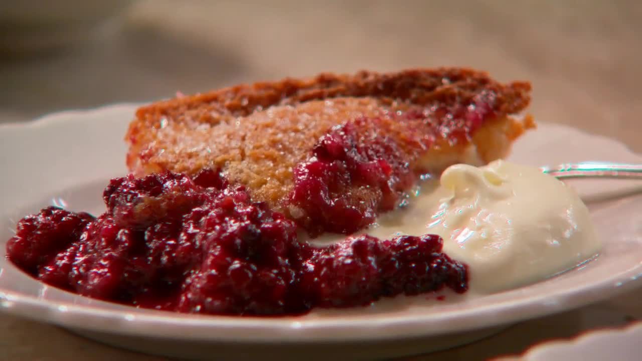 Video Peach Cobbler with Cream Biscuit Topping Martha Stewart
