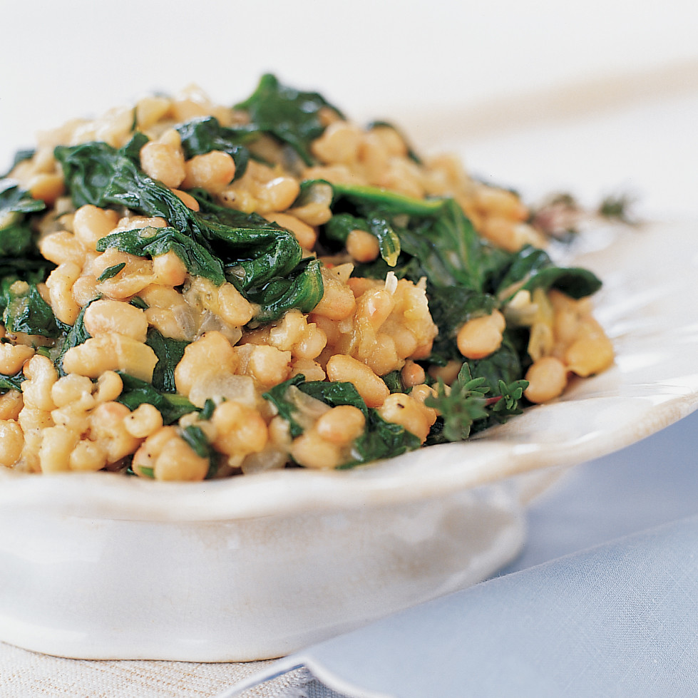 Sauteed Spinach and White Beans