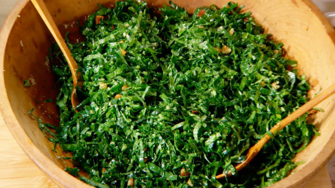 Video Kale Caesar Salad Martha Stewart
