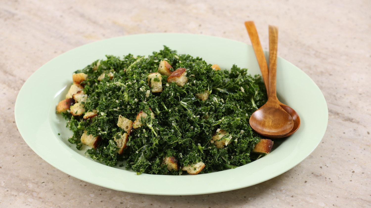 Video Kale Caeser Salad Martha Stewart