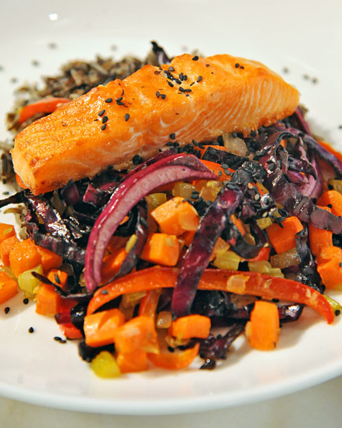 SalmonGinger Rice Bowl