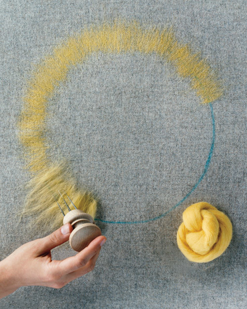 NeedleFelt with Felt Cutouts, Roving, and Yarn Martha Stewart