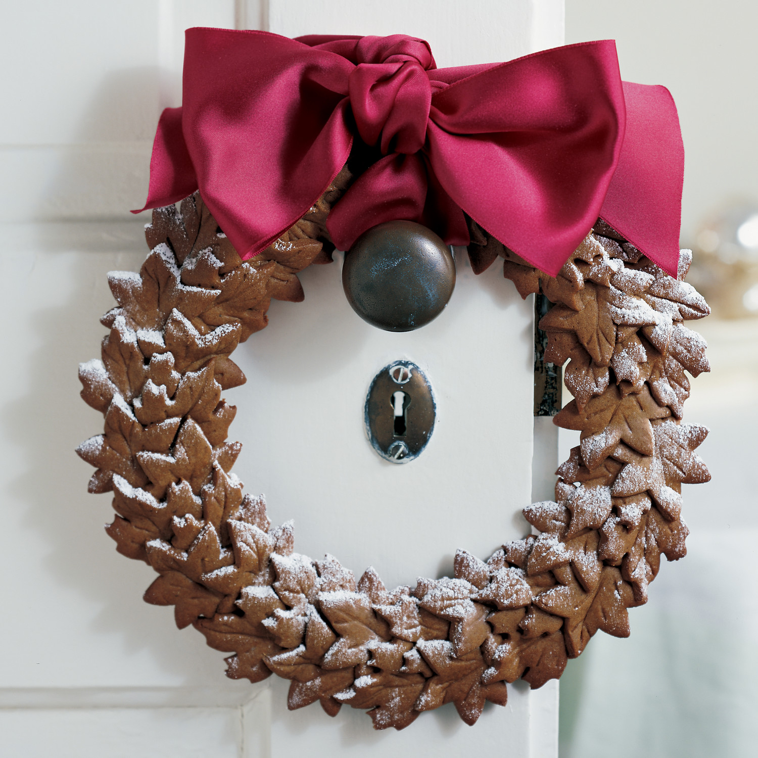 Image result for martha stewart gingerbread wreath of leaves