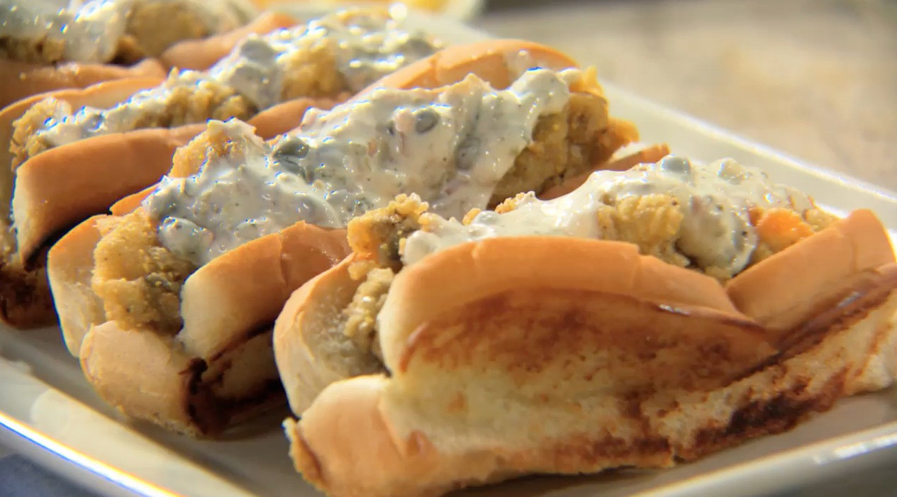 Video Fried Oyster Po'boys Martha Stewart