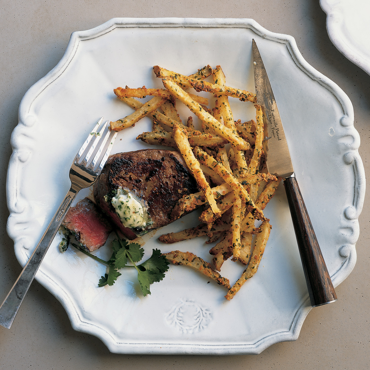 Filet Mignon on Herbed Potato Cutlets