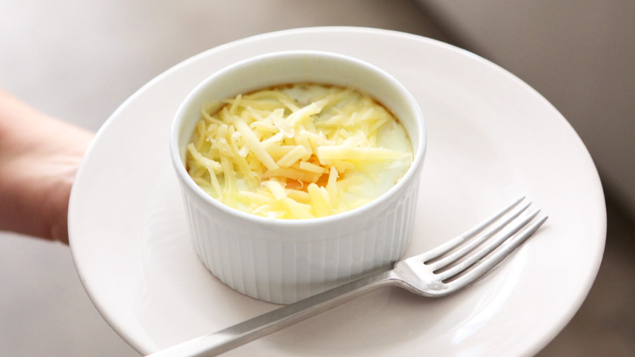 Video Baked Eggs and Grits Martha Stewart