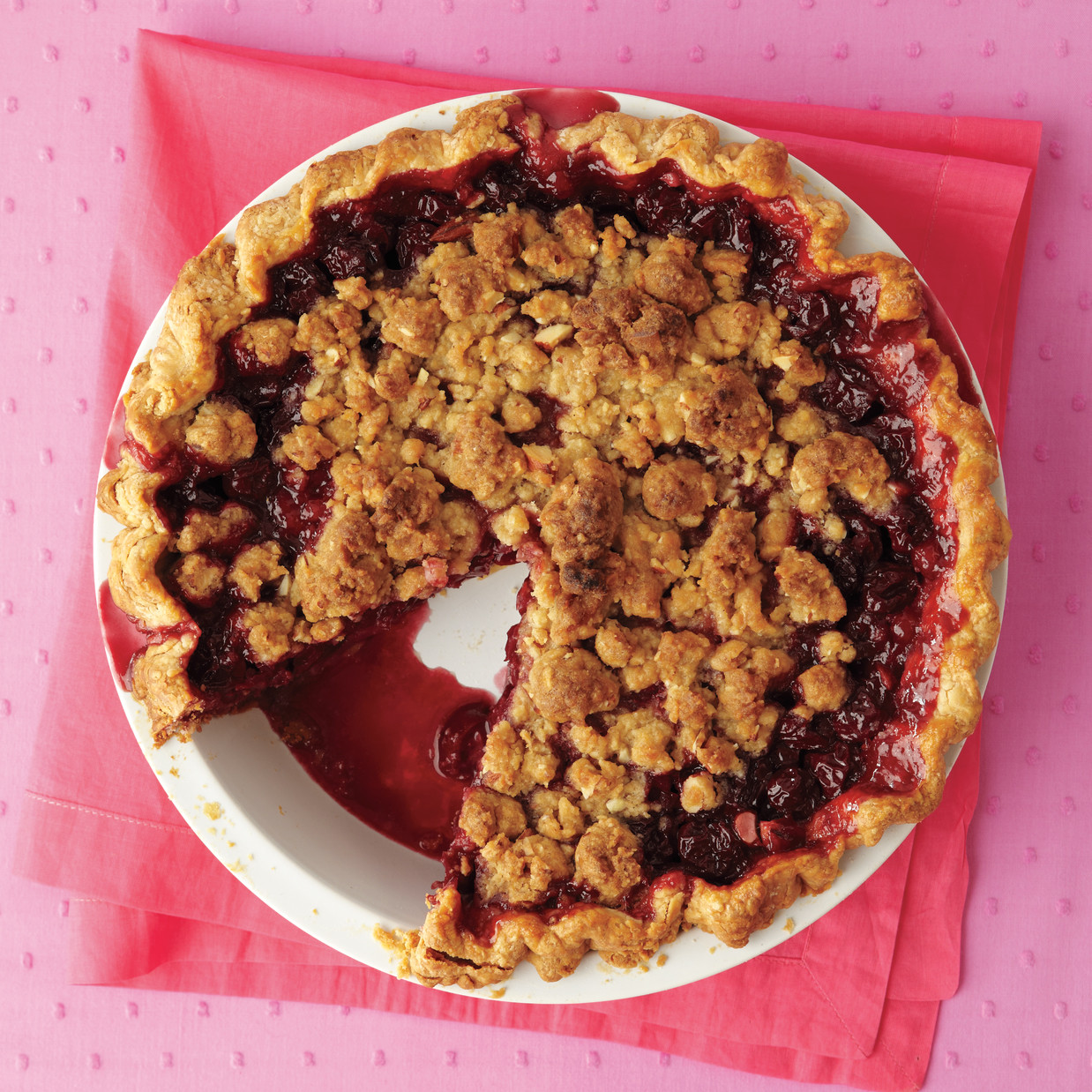 Cherry Pie with Almond Crumble