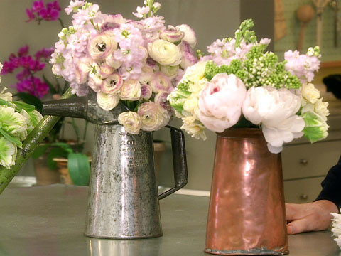 video watering can flower arrangements martha stewart paper flower shop