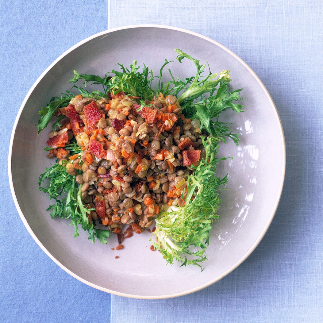 Lentil Salad with Bacon and Frisee