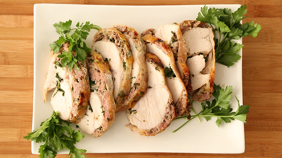 Video Stuffed Turkey Breast with Apricot Jam Martha Stewart