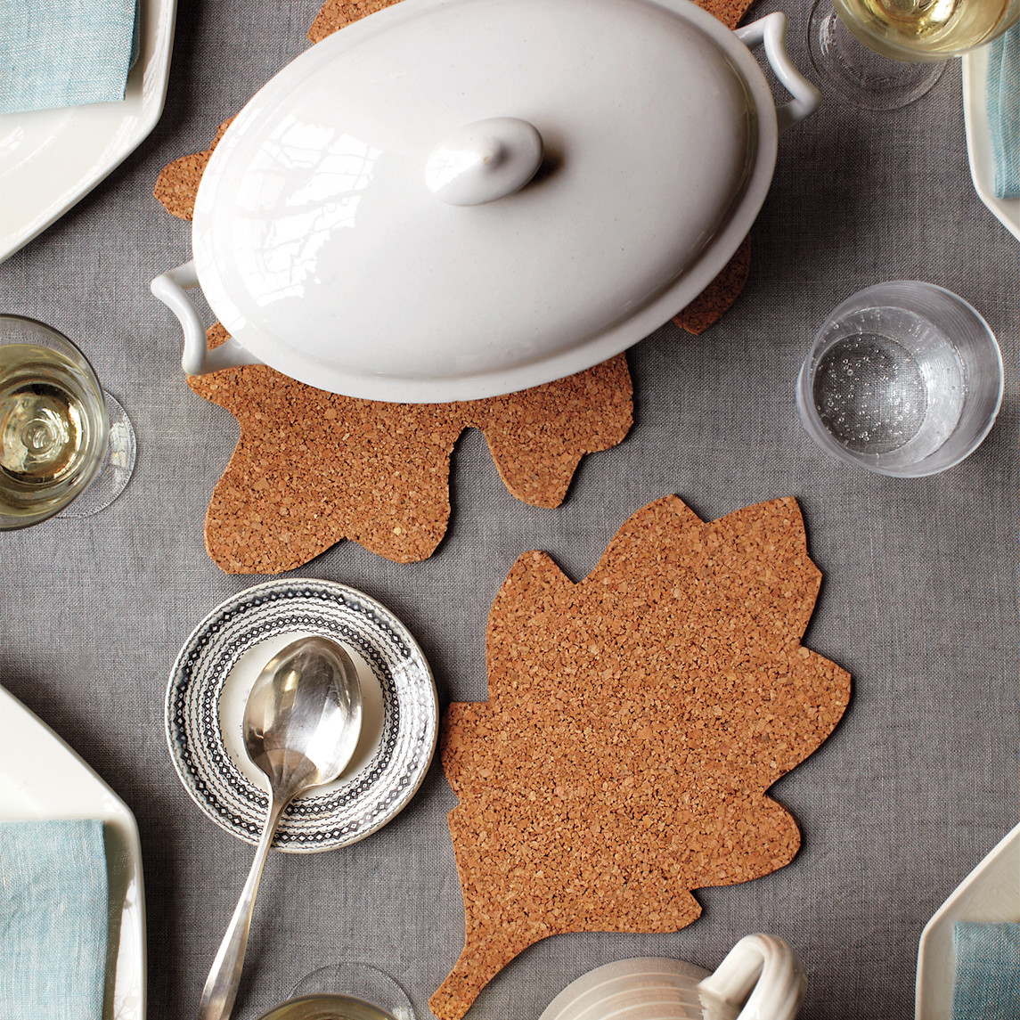 Corkboard Leaf Trivets Martha Stewart