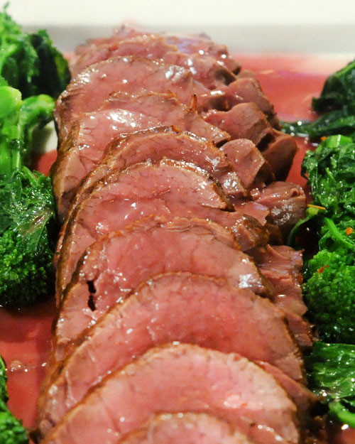 Whole Roasted Beef Tenderloin with Red-Wine Butter Sauce ...