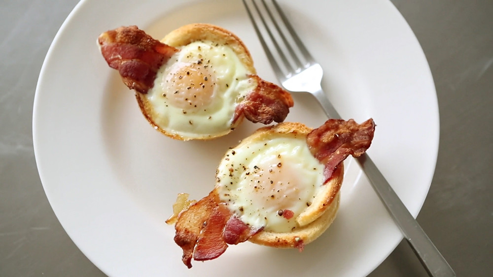 Video Bacon and Egg Cups Martha Stewart