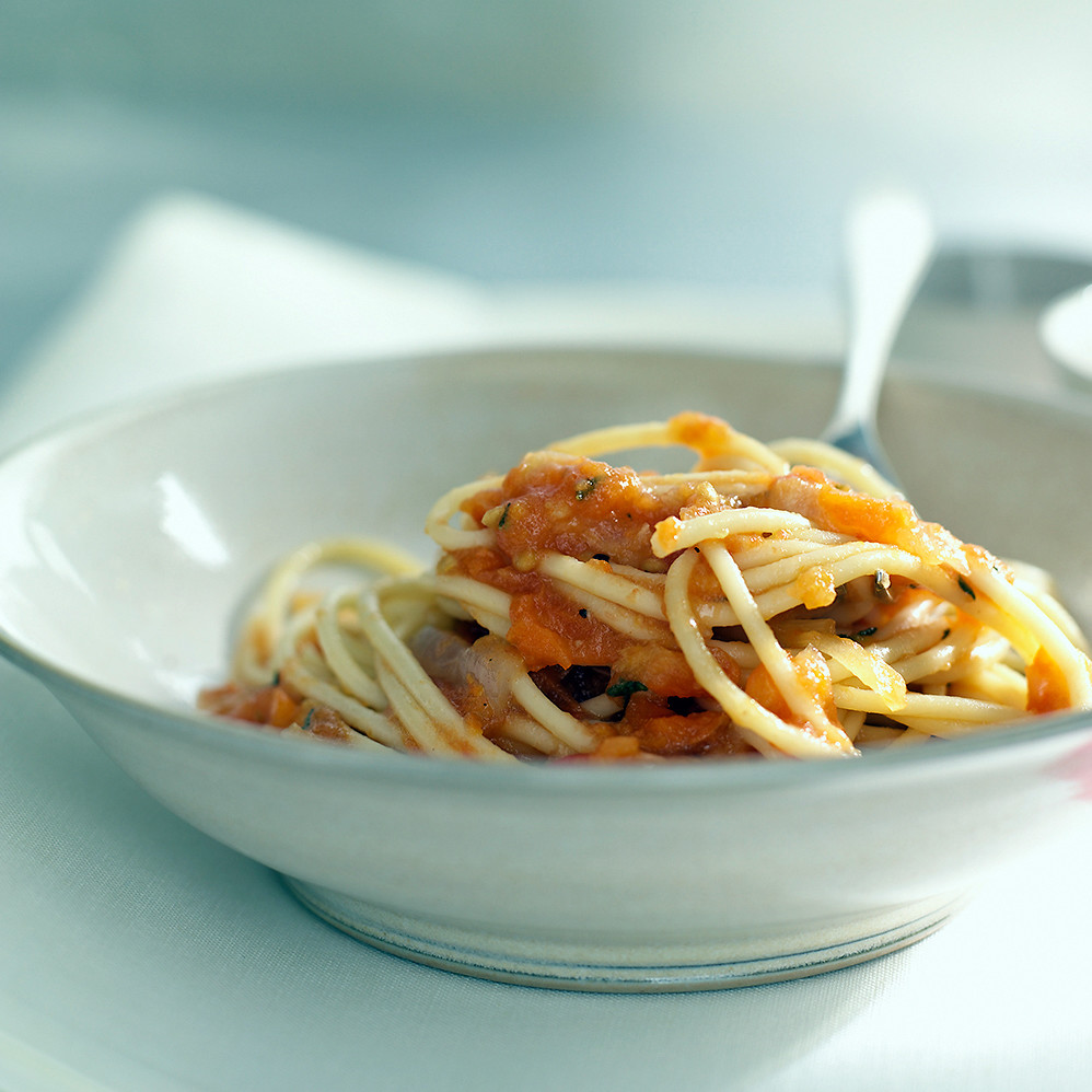Spaghetti With Roasted Tomato Sauce